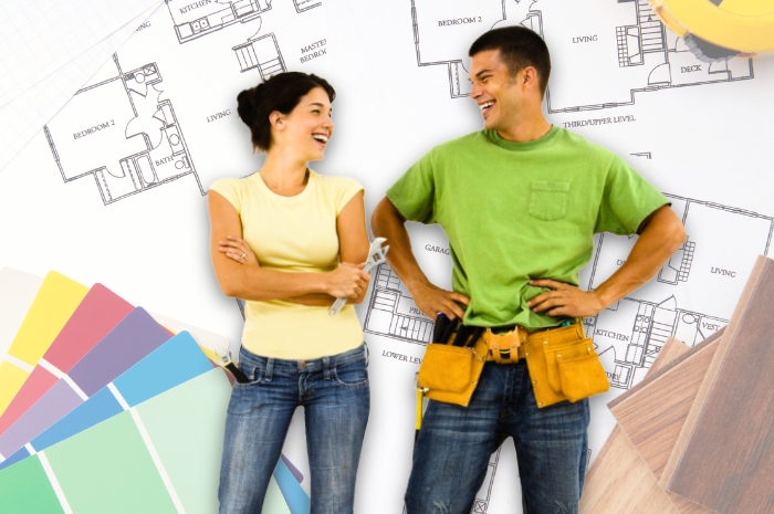 man and woman dressed for home improvement projects